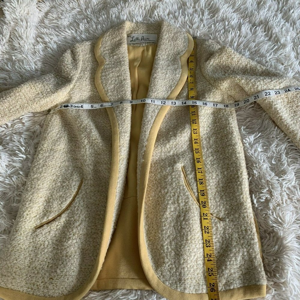 vintage Paris Llilli Ann blazer  yellow tweed size Medium based on measurements - Picture 4 of 7